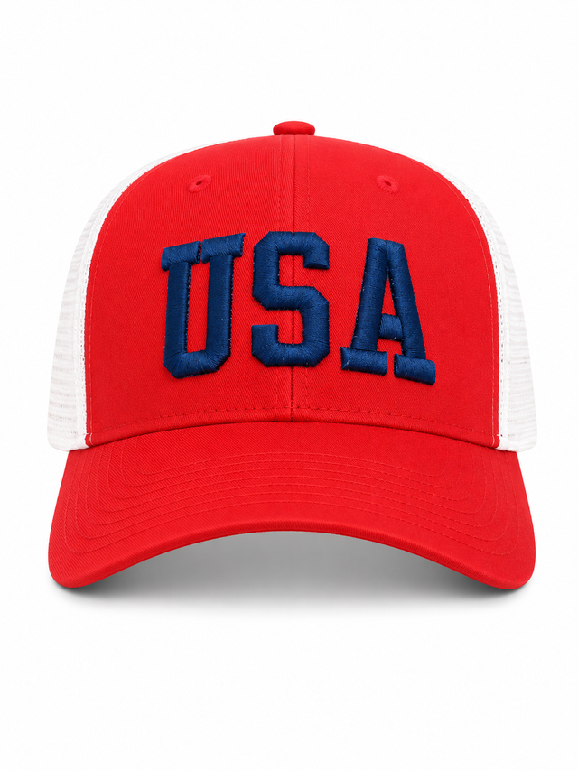 USA RED GOLF HAT