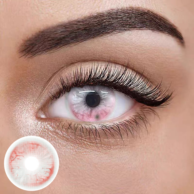 2DADOLL Ghost Sakura Pink White Cosplay Contact Lenses