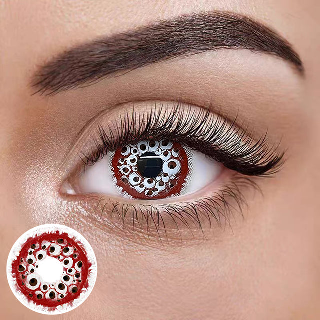 2DADOLL Watcher Eyes Red White Anime Contact Lenses