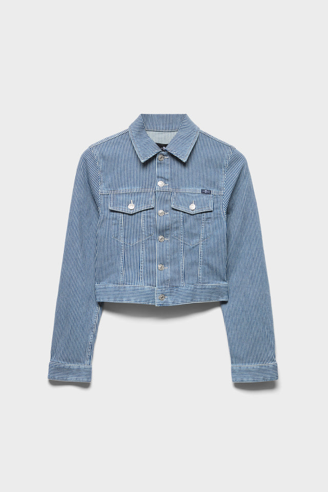 SHRUNKEN JACKET in Denim Portside