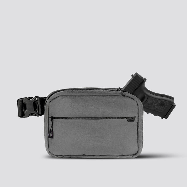 QAPL LOW PROFILE CORDURA® CONCEALMENT BAG (LARGE) GUNMETAL GRAY WITH IWB ADAPTER