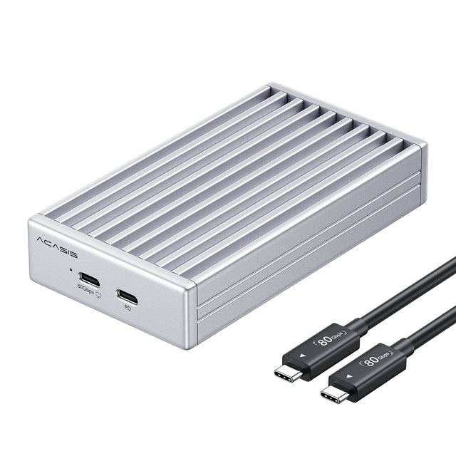 Acasis 80Gbps M.2 NVMe SSD Enclosure with Fanless Cooling
