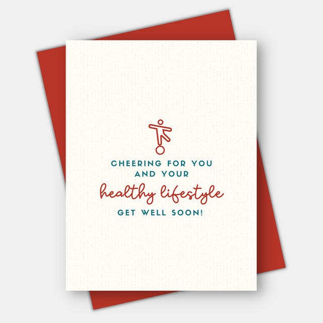 Cheering for your Healthy Lifestyle, Get Well Card