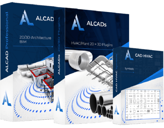 ALCAD Professional 2D/3D with all 2D & 3D MEP Plugins – Annual License