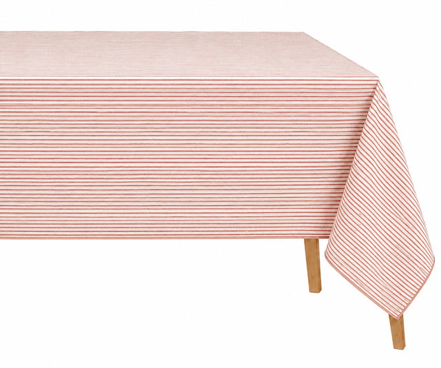 Rectangular Linen tablecloth - Pinstriped