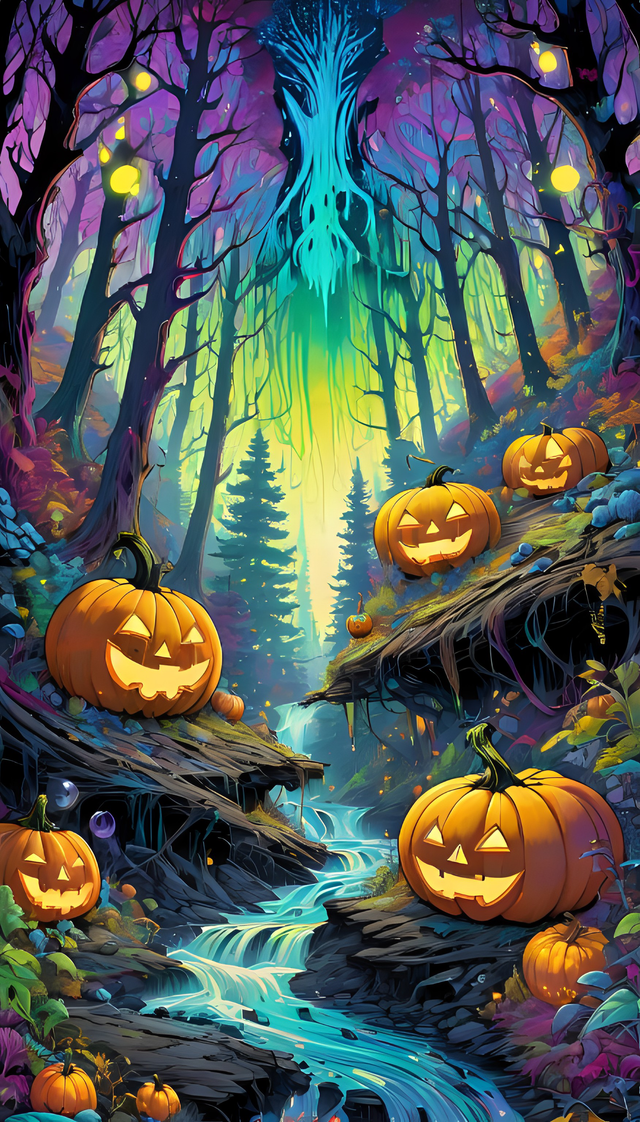 Halloween Horror Forest - DIY Art