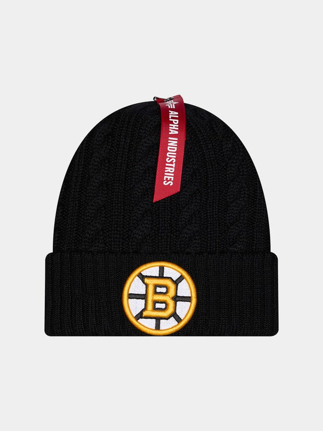 BOSTON BRUINS X ALPHA X NEW ERA SHORT CUFF KNIT BEANIE