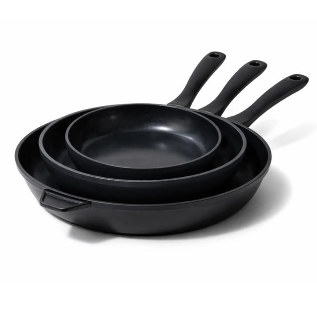 Ceramic Nonstick Frying Pan Set, 3-Piece
