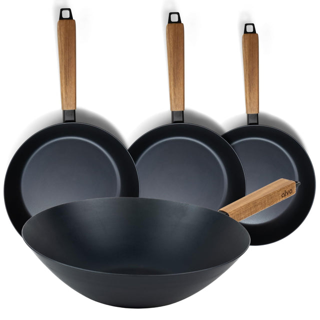 Carbon Steel Cookware Set, 4-Piece