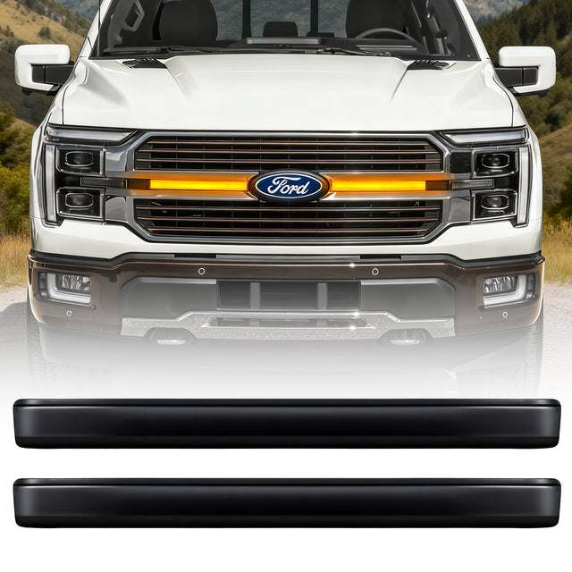 Smoked LED Amber Lights w/ Sequential Turn Signal For 2024+ Ford F-150 King Ranch/ Platinum (ETA Mid October)