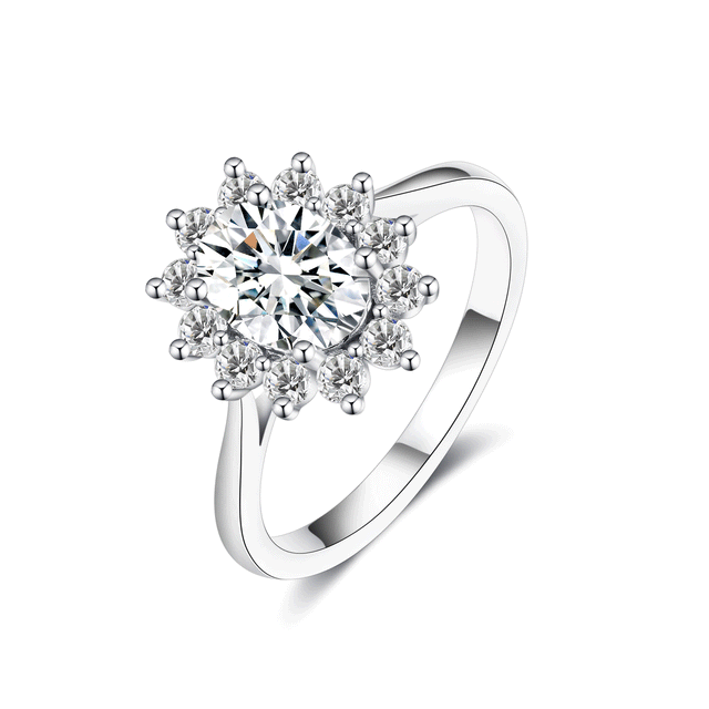 Oval Moissanite Solitaire Engagement Promise Rings