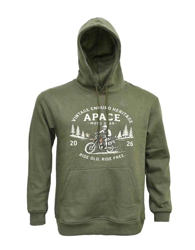 Apace Olive Green Pull Over Hoodie