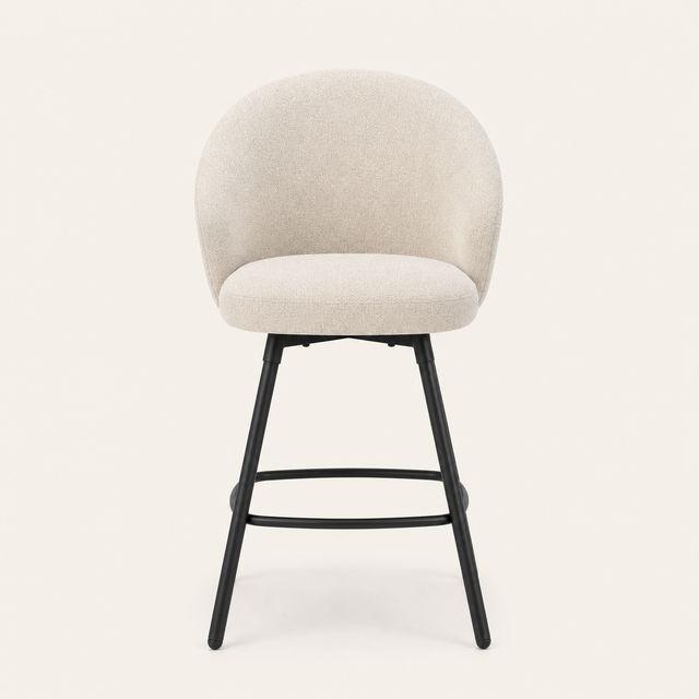 Sebastian Upholstered Swivel Counter Stool | Set of 2