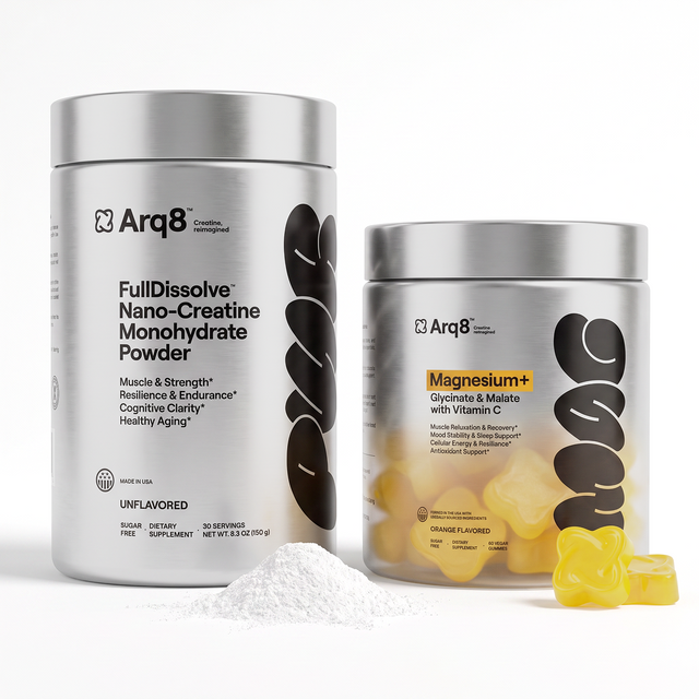 Arq8™ Creatine Powder + Magnesium+ Gummies