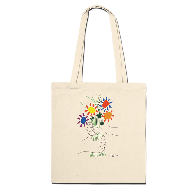 Pablo Picasso Bouquet of Peace 1958 artwork tote bag