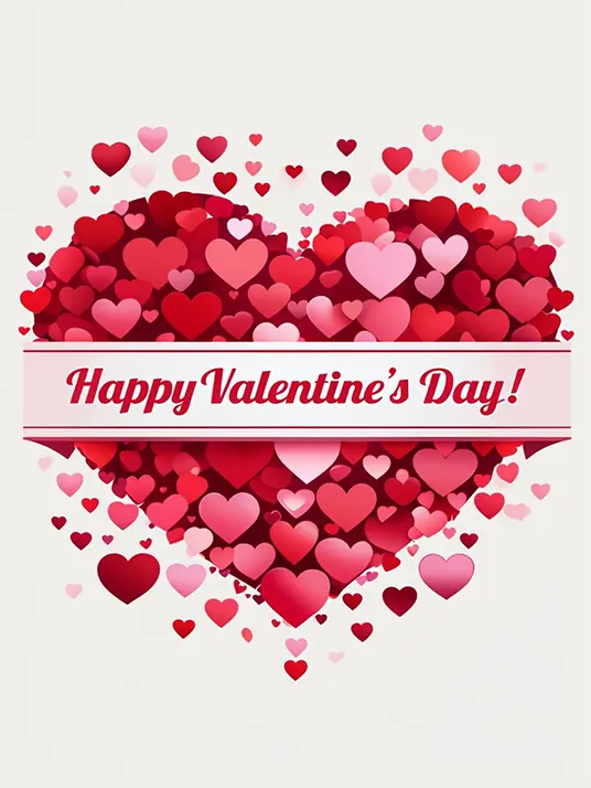 Heart-shaped valentine’s day