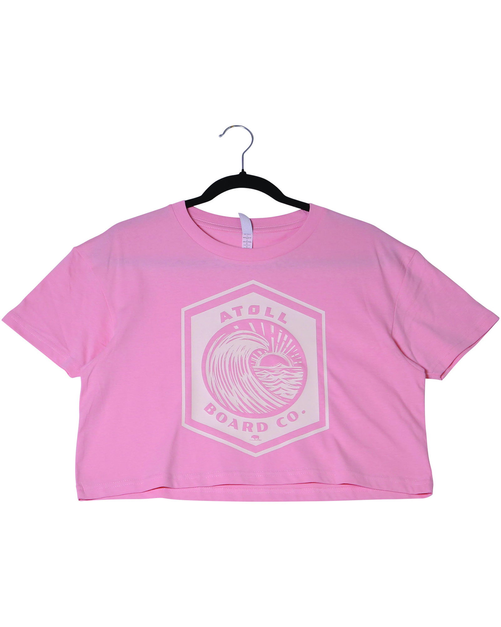 Women’s Crop Top Tee with Atoll Wave Graphic