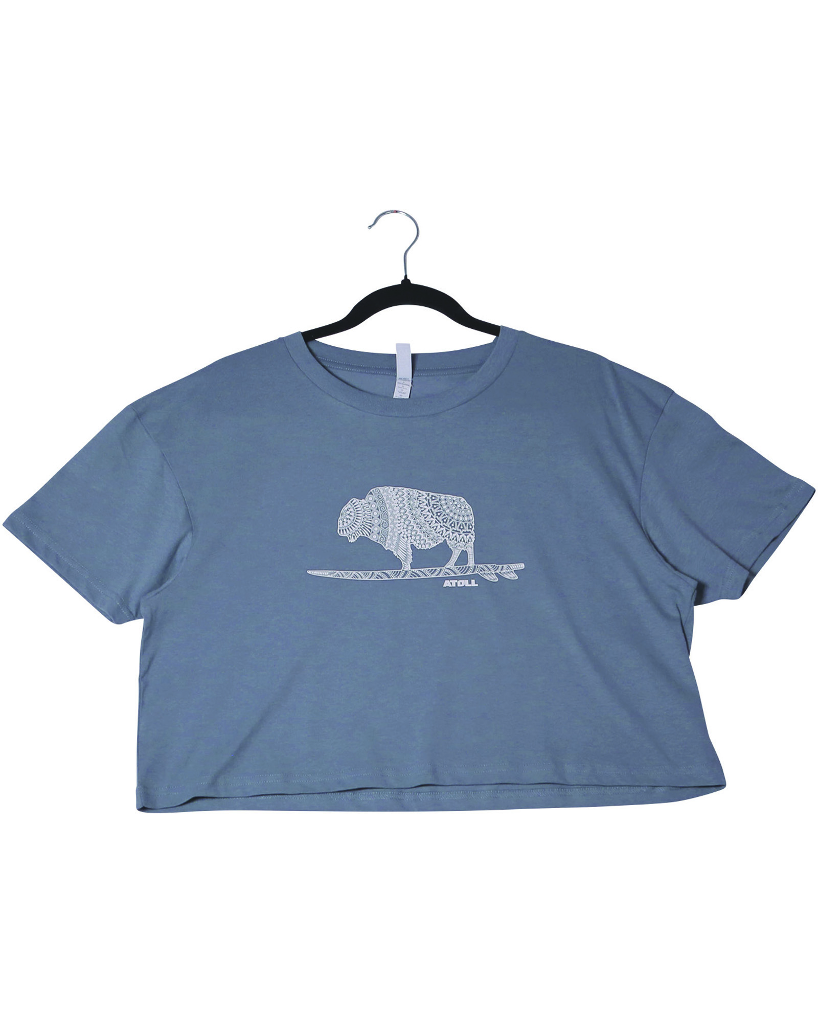 Women’s Crop Top Tee with Atoll Mandala Graphic