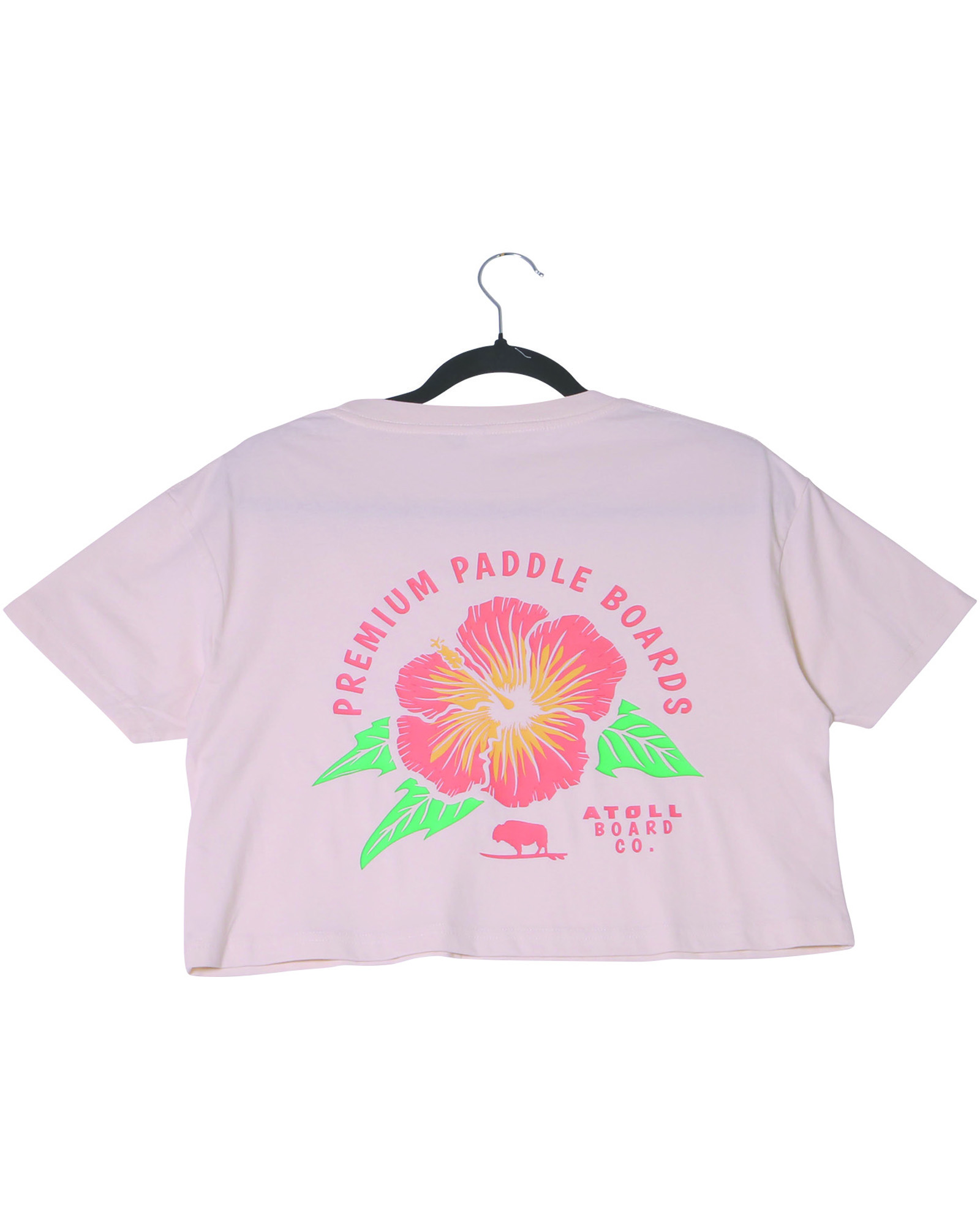 Women’s Crop Top Tee with Atoll Island Flower Graphic
