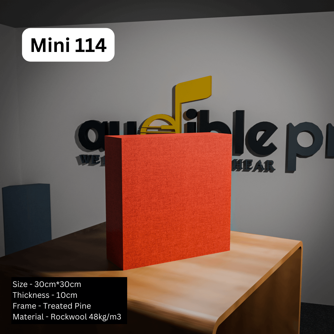 Mini 114 Acoustic Panel | Compact 1’x1’ Sound Absorption Solution