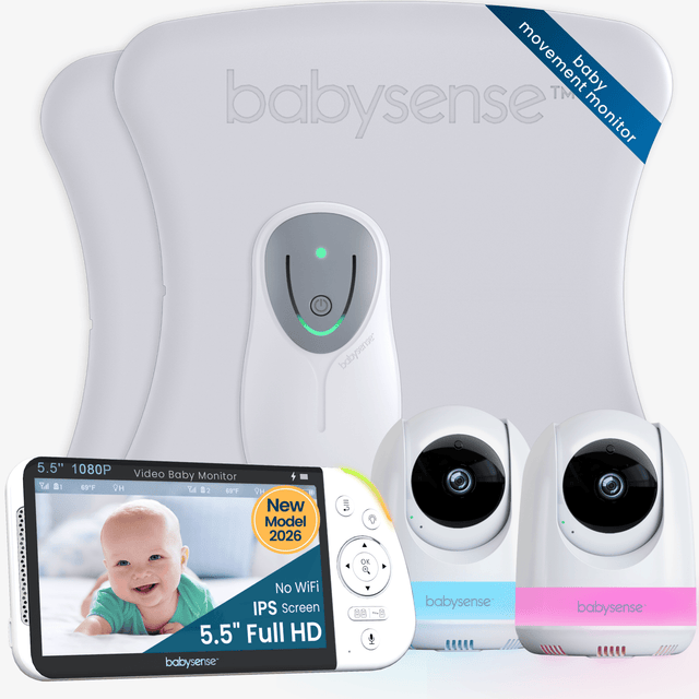 Babysense 8™ Breathing-Motion & Safety Alerts + Full HD Video (2-Cameras)