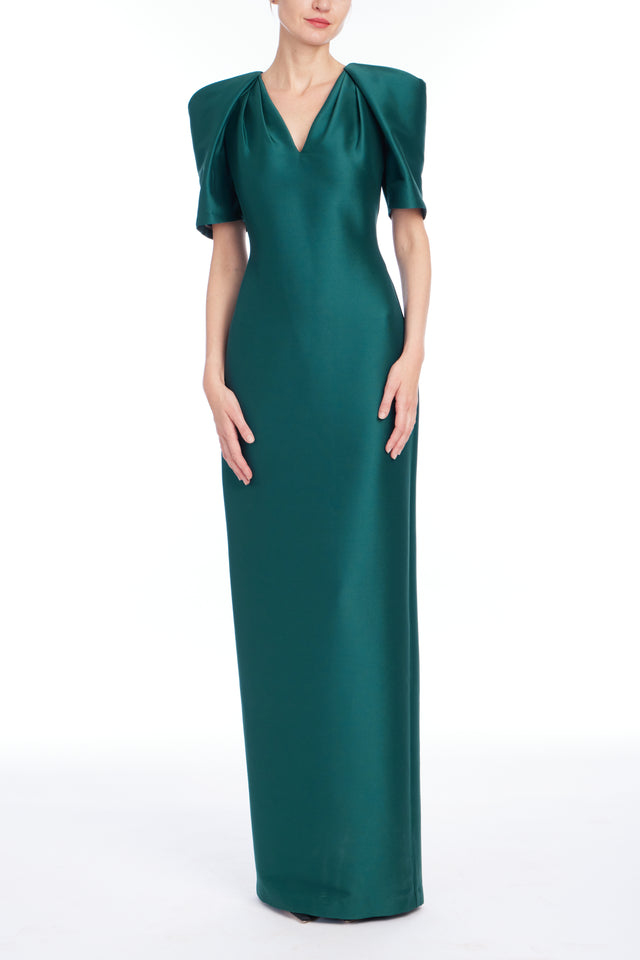 V Neck Sleeve Gown