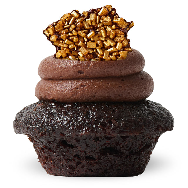 Gold Dark Chocolate Cupcake