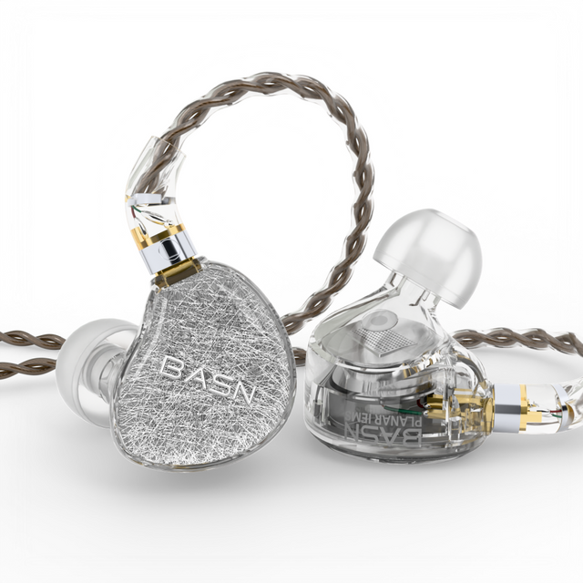 BASN ASONE 14.2mm Planar Driver in-Ear Monitors Earphone (Silver,3.5/4.4mm)