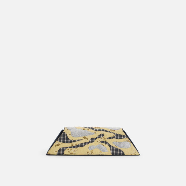 DIANA CLUTCH APPLIQUE BLACK/YELLOW