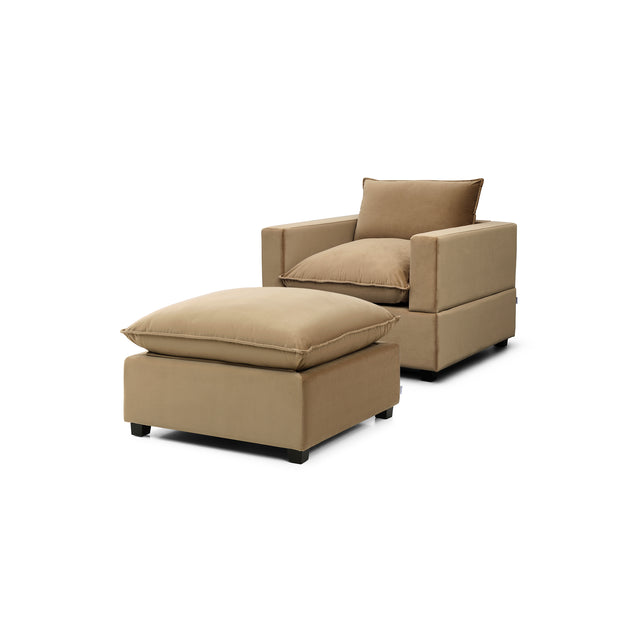 Luna Armchair + Storage Ottoman Bundle