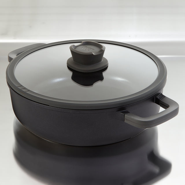 BergHOFF Leo Stone+ Nonstick Ceramic 11" Sauté Pan Covered with 2-handle, 5qt