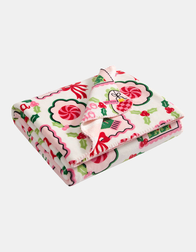 HOLIDAY GALLERY 50" X 70" THROW BLANKET PINK
