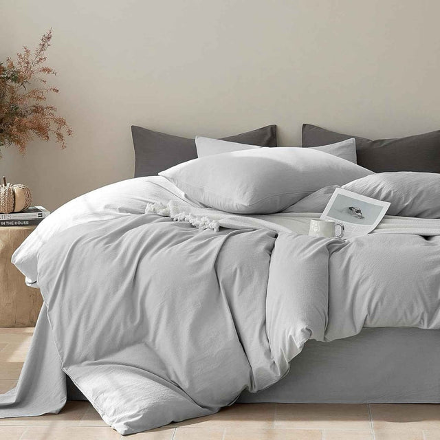 New! Luxury Washed Cotton Duvet Cover – Soft, Breathable & Linen-Inspired