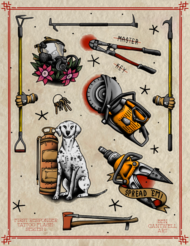 Ben Cantwell Collection, Fire Sticker Sheet