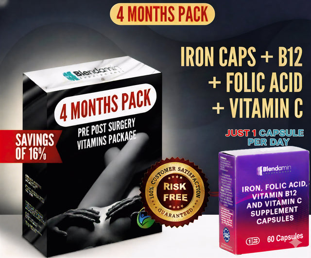 4 Months Supply Pre Post Surgery Kit: Iron Caps  - 21% OFF