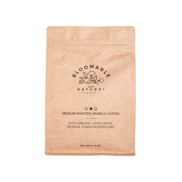 Bloomable Ground Mushroom Coffee with Lion's Mane, Reishi, and Chaga Mushroom Extracts (340 g)