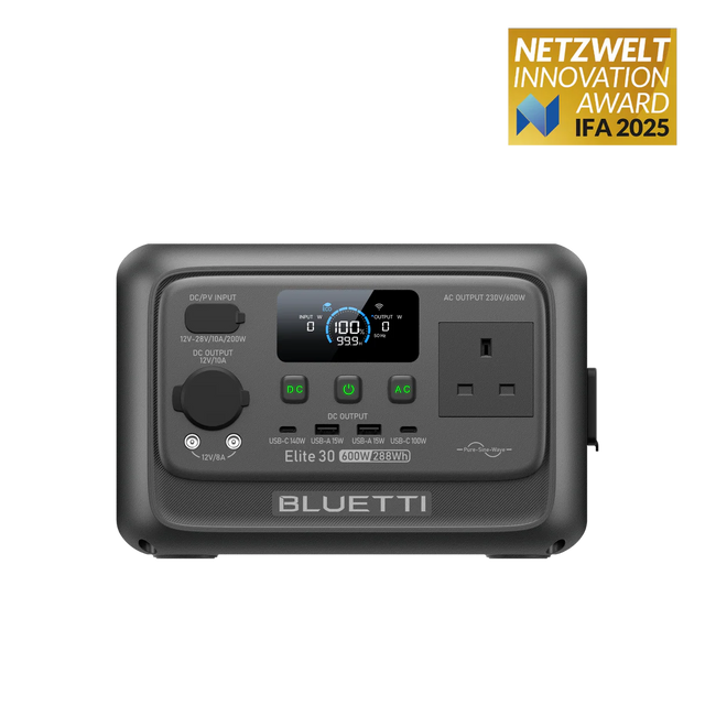 BLUETTI Elite 30 V2 Portable Power Station | 600W 288Wh | UK Plug