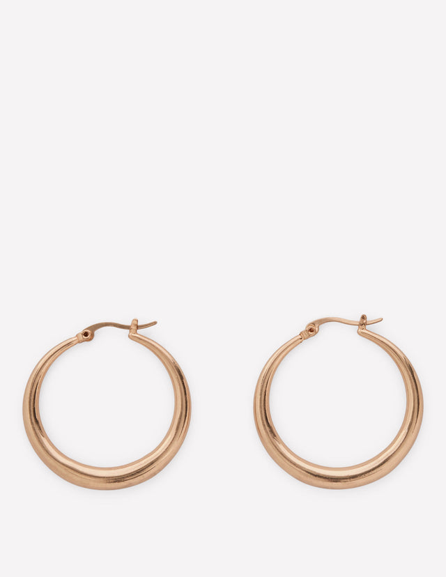 Classic Medium Hoops-Gold