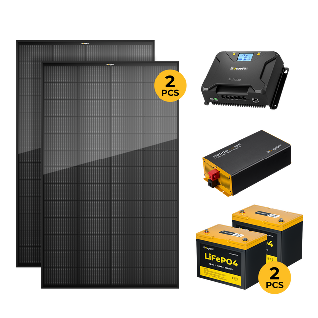 BougeRV 12V 400W ShadePower Rigid Solar System Kit