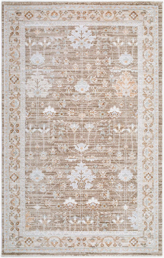 Keften Brown Traditional Area Rug