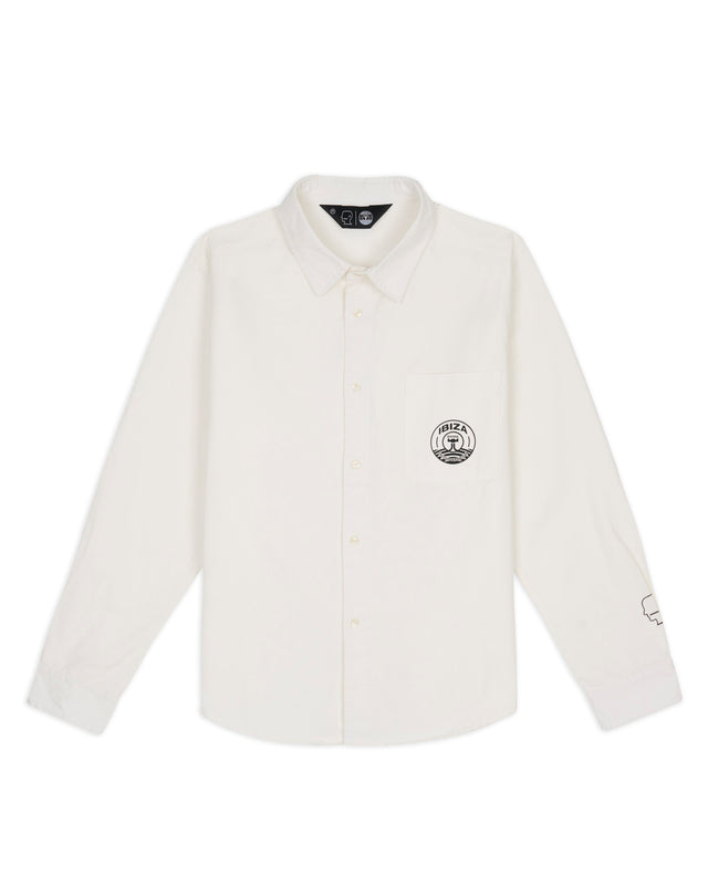 Brain Dead x UD Ibiza Travel Button Up Shirt - White