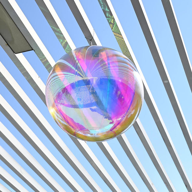 Byootique Inflatable Mirror Ball Event Party Decor (Iridescent, Gold, Silver, Black)