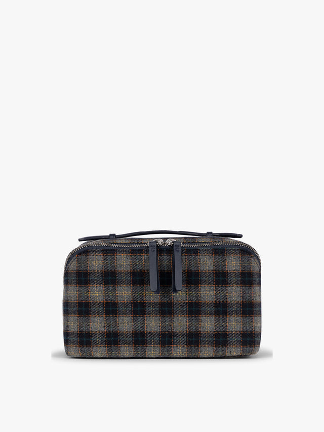 Colette Lay-Flat Toiletry Bag in Brushed Flannel