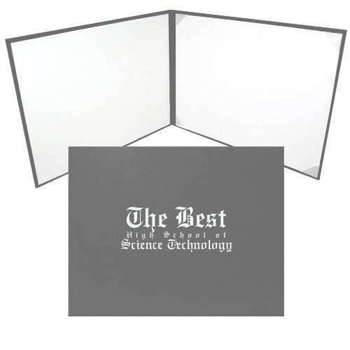 Gray Graduation Diploma Cover