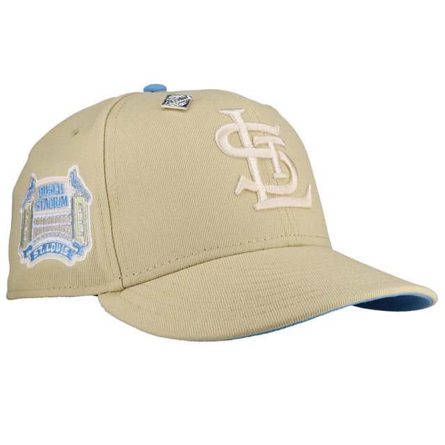 St Louis Cardinals Busch Stadium Vegas Gold/Baby Blue 59Fifty Fitted Hat