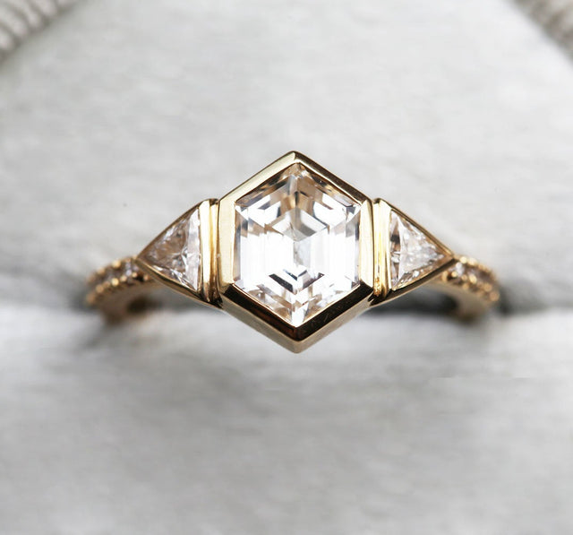 Megan Hexagon Lab Diamond Ring