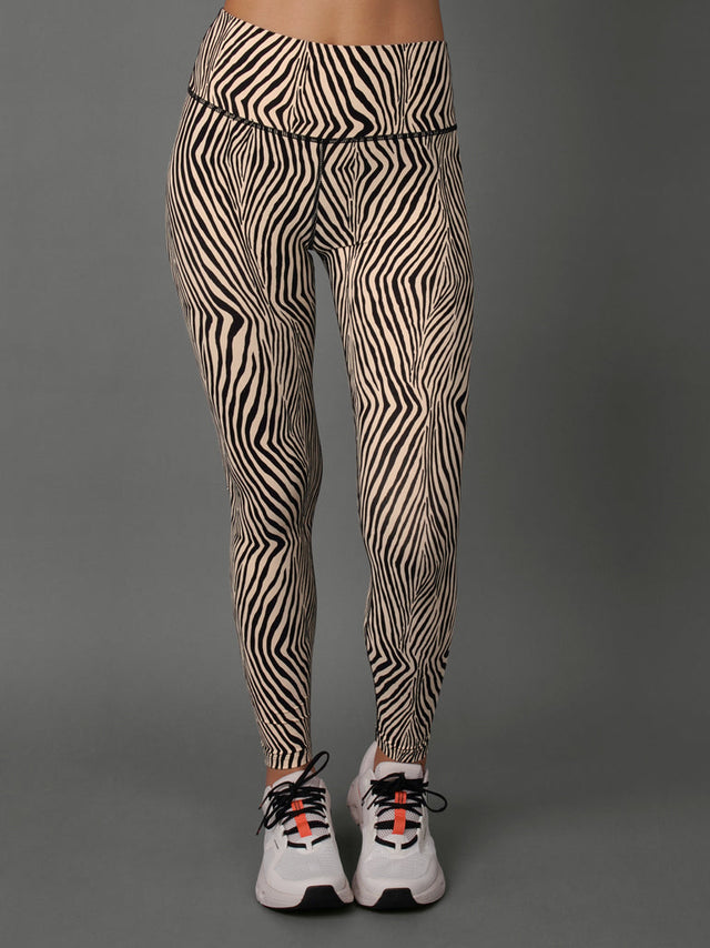 High Rise Legging in Melt - Zebra Print