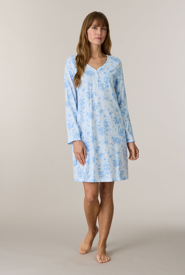 Garden Mist Cotton Short Nightgown