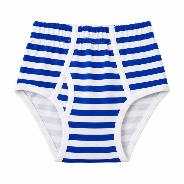 Boys Blue Stripe Fine Cotton Panty