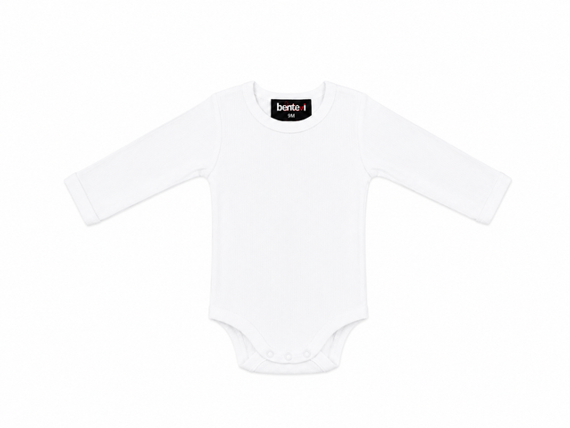 Baby Ribbed Tank Onesie – Soft Stretch Cotton Long Sleeve White Bodysuit, 2pk